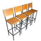 Kit 4 Banquetas Alta Ferro Bar Cozinha Americana Bancada Prom
