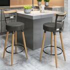 Kit 4 Banquetas Alta Gourmet Com Encosto Malta Preto