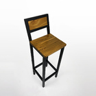 Kit 4 Banquetas Alta Industrial Florença Em Madeira Pinus