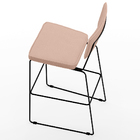 Kit 4 Banquetas Alta Para Cozinha Sala De Jantar Base Em Aço