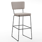 Kit 4 Banquetas Alta Para Cozinha Sala De Jantar Base Em Aço