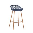 Kit 4 Banquetas Alta Polipropileno E Aço Mônaco Espresso Móve