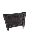 Kit 4 Banquetas Alta Romana Preta Com Encosto Junco Argila As