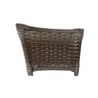 Kit 4 Banquetas Alta Romana Preta Com Encosto Junco Capuccino