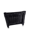 Kit 4 Banquetas Alta Romana Preta Com Encosto Junco Preto Ass