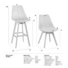 Kit - 4 Banquetas Altas + 8 Cadeiras Estofadas Leda Cinza Cla