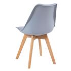 Kit - 4 Banquetas Altas + 8 Cadeiras Estofadas Leda Cinza Cla