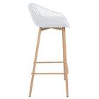 Kit 4 Banquetas Altas Bancada Cozinha Clarice Cloe Branco