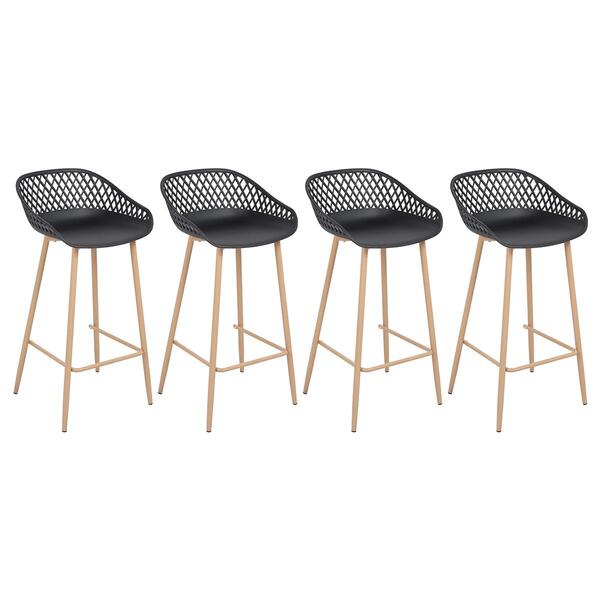 Kit 4 Banquetas Altas Bancada Cozinha Clarice Cloe Preto