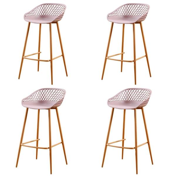 Kit 4 Banquetas Altas Clarice Sidera Rivatti Polipropileno Ca