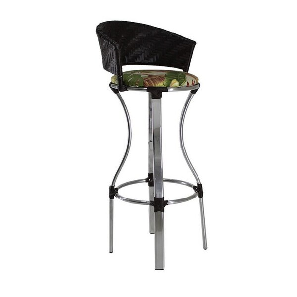 Kit 4 Banquetas Altas Conforto Alumínio Polido Fibra Sintétic