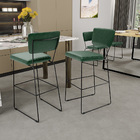 Kit 4 Banquetas Altas Cozinha Sala Jantar Base Em Aço Fixa Al