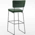 Kit 4 Banquetas Altas Cozinha Sala Jantar Base Em Aço Fixa Al