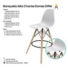 Kit 4 Banquetas Altas Eiffel Com Mesa Bistrô Branca Para Cozi