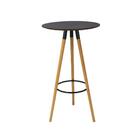 Kit 4 Banquetas Altas Eiffel Com Mesa Bistrô Preto Para Cozin