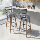 Kit 4 Banquetas Altas Estofadas 98cm Com Encosto Opala  Cardan