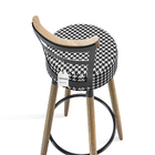 Kit 4 Banquetas Altas Estofadas 98cm Com Encosto Opala  Cardan