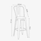 Kit 4 Banquetas Altas Iron Tolix Titan Rivatti Encosto Alto P