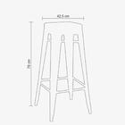 Kit 4 Banquetas Altas Iron Tolix Titan Rivatti Preta Base Met