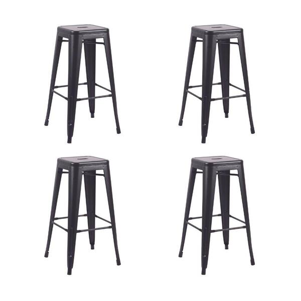 Kit 4 Banquetas Altas Iron Tolix Titan Rivatti Preta Fosca Ba