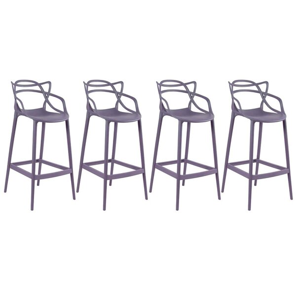 Kit 4 Banquetas Altas Masters Allegra 76 Cm