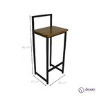 Kit 4 Banquetas Altas Para Balcão - Estilo Industrial