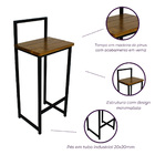 Kit 4 Banquetas Altas Para Balcão - Estilo Industrial