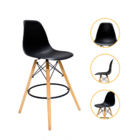 Kit 4 Banquetas Altas Para Bar Cozinha Charles Eames Eiffel P