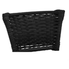 Kit 4 Banquetas Altas Prata Com Encosto Junco Preto Assento F