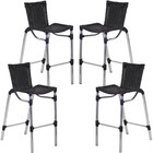 Kit 4 Banquetas Alumínio Fortaleza Alta Para Balcão Cozinha B