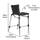 Kit 4 Banquetas Alumínio Fortaleza Alta Para Balcão Cozinha B