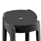 Kit 4 Banquetas Baixa Empilhável Nordica - Preto