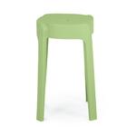 Kit 4 Banquetas Baixa Empilhável Nordica - Verde