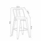 Kit 4 Banquetas Baixas Iron Tolix Titan Rivatti Encosto Baixo