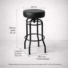 Kit 4 Banquetas Bar Altura 74cm Giratória Cozinha Gourmet Pre