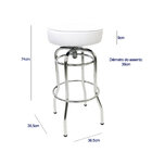 Kit 4 Banquetas Bar Altura 74cm Giratória Cromada Assento Bra