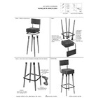 Kit 4 Banquetas Barcelona Cor Cardan - Speciale Home