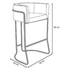 Kit 4 Banquetas Base Aço Preto Betina Linho Verde Musgo Domi