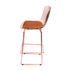 Kit 4 Banquetas Bertoia Cobre D70 Com Assento Cobre