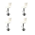 Kit 4 Banquetas Cannes Branco Branco