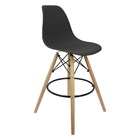 Kit 4 Banquetas Charles Eames Eiffel Wood Design Base Fixa Ma