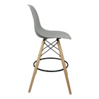 Kit 4 Banquetas Charles Eames Eiffel Wood Design Base Fixa Ma