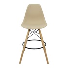 Kit 4 Banquetas Charles Eames Eiffel Wood Design Base Fixa Ma