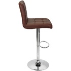 Kit 4 Banquetas Confort Gomos Estofada Giratória Marrom Café