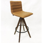 Kit 4 Banquetas Decorativa Jaque Cor Canela Base Giratória Ma