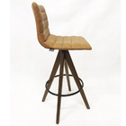 Kit 4 Banquetas Decorativa Jaque Cor Canela Base Giratória Ma