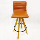 Kit 4 Banquetas Decorativa Jaque Cor Cobre Base Giratória Mad