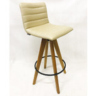 Kit 4 Banquetas Decorativa Jaque Facto Champanhe Base Giratór