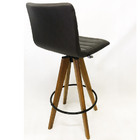 Kit 4 Banquetas Decorativa Jaque Facto Marrom Base Giratória