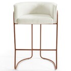 Kit 4 Banquetas Decorativas Base Aço Cobre Betina B-309 Velud